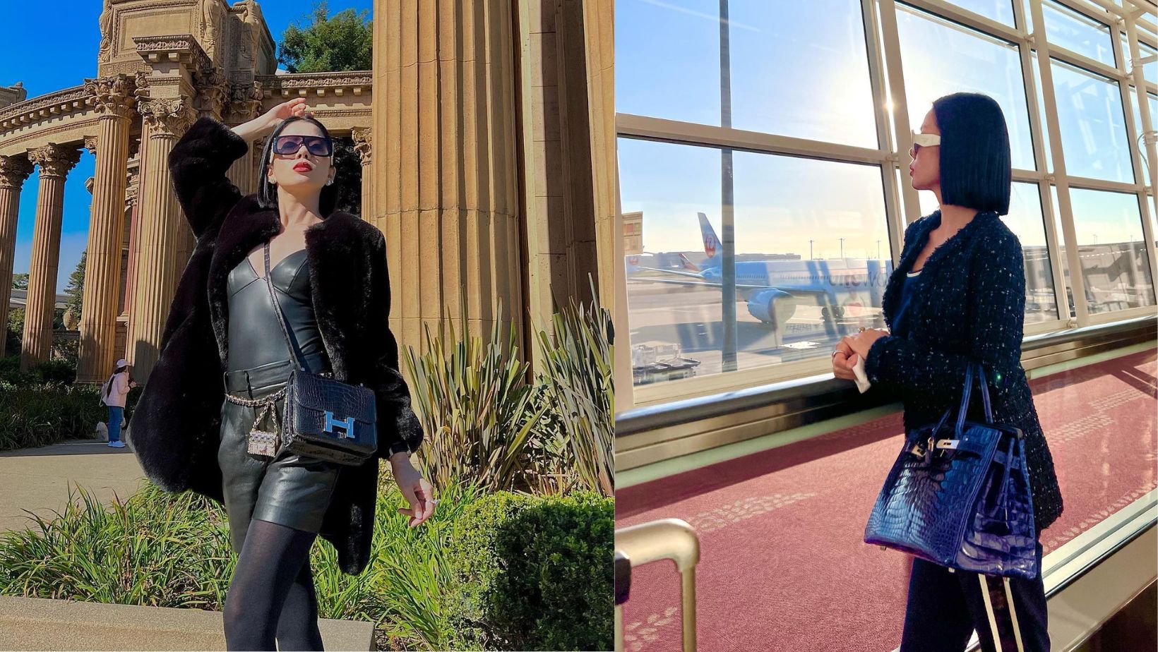 Dù đi Mỹ quen như bay Sài Gòn - Hà Nội, Lệ Quyên vẫn háo hức chụp ảnh check-in như lần đầu