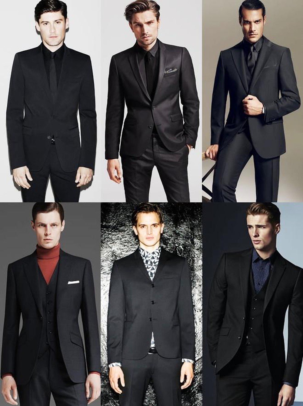 Mặc trang phục màu đen thể hiện sự mạnh mẽ và sang trọng cho phái mạnh