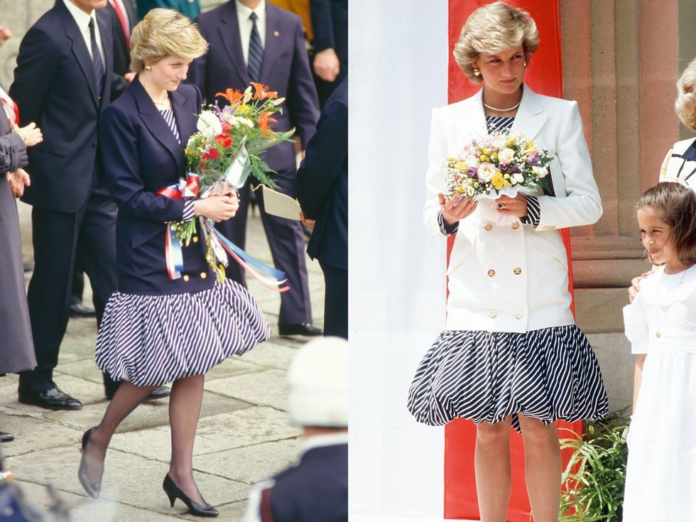 Công nương Diana luôn biết cách làm mới một cách tinh tế trên những bộ trang phục của mình