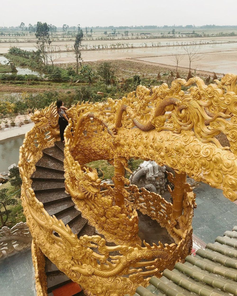 Về Hưng Yên thăm ngôi chùa Phúc Lâm dát vàng, đẹp như chùa Vàng Thái Lan - Ảnh 6