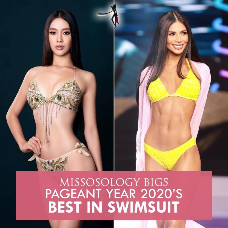 Hoa hậu Trái Đất Myanmar Amara Shune Lei (trái) và Hoa hậu Hoàn vũ Costa Rica Ivonne Cerdas (phải) là những người đẹp diện bikini đẹp nhất.