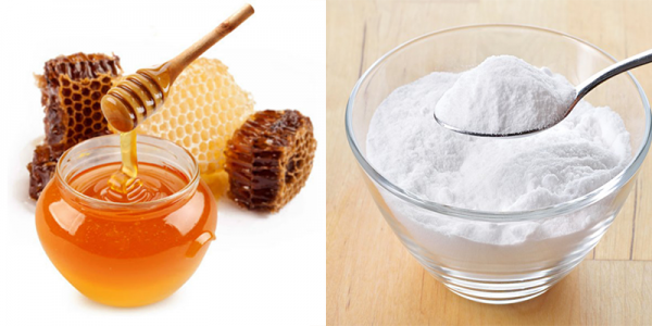Mật ong và baking soda giúp giảm mụn thâm.