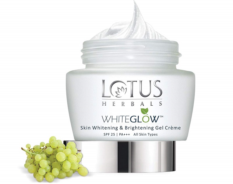 Kem dưỡng trắng da mặt Lotus Herbals White Glow chứa chiết xuất từ từ nhiên lành tính cho da.