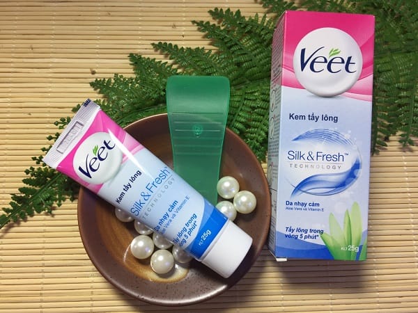 Kem tẩy lông Veet có thành phần an toàn cho da.