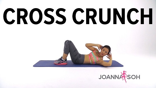 Cross Crunch sẽ tác động vào nhóm cơ bụng chèo và lưng
