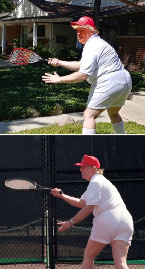Donald Trump, chẳng phải ông nên tập trung cho cuộc bầu cử thay vì thảnh thơi chơi tennis như thế này sao?