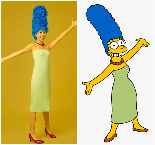 Nàng fashionista đã quyết định hóa thân thành nhân vật Marge Simpson trong series The Simpson
