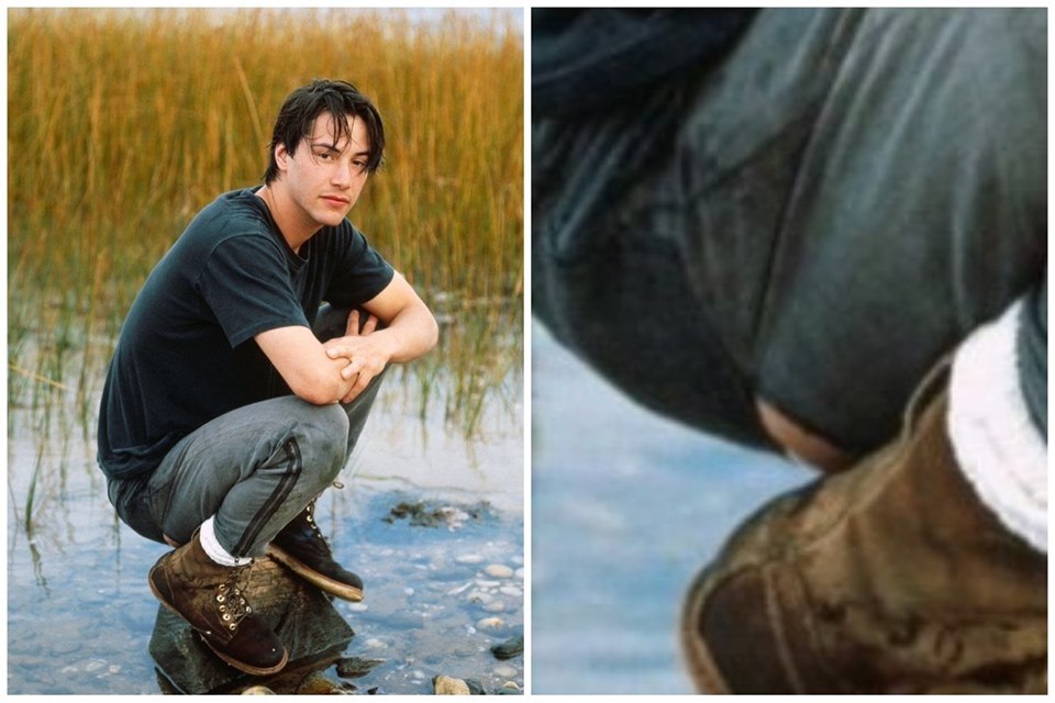 Từ thời trẻ, Keanu Reeves đã có niềm đam mê mãnh liệt với những chiếc quần jeans rách và chắc chắn chúng phải rách ở vòng 3