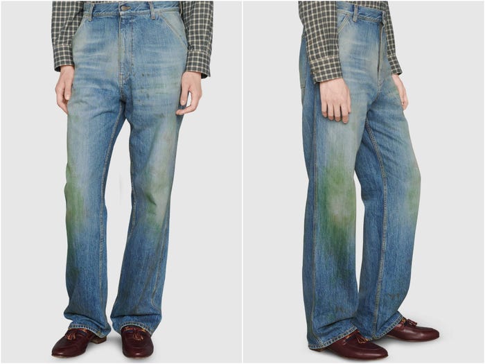 Chiếc quần jeans giống như tỉ năm chưa vệ sinh này được Gucci chào bán với giá 770 USD