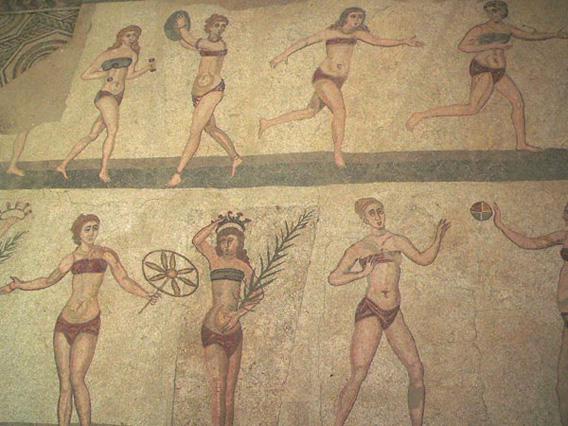 Bộ bikini xuất hiện trong văn hóa Hy Lạp và La Mã