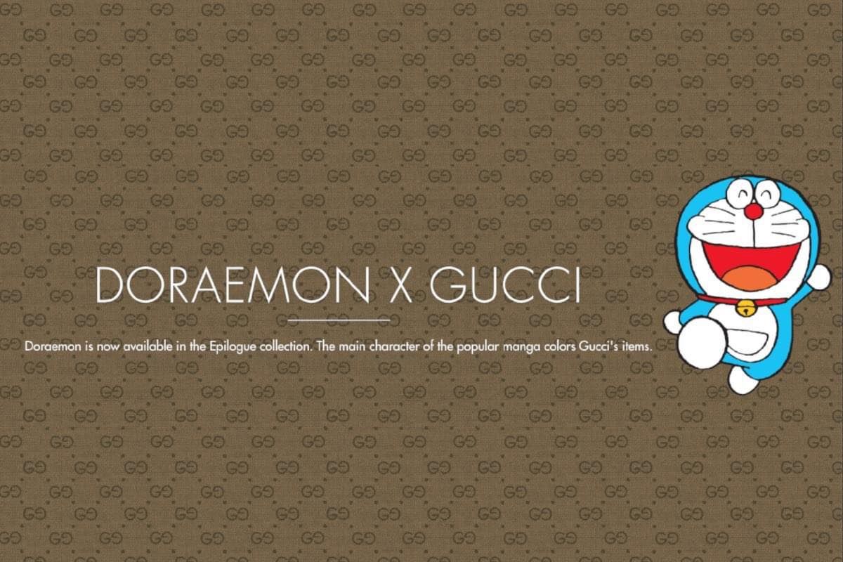 Mèo ú Doraemon du hành lên túi xách của Gucci