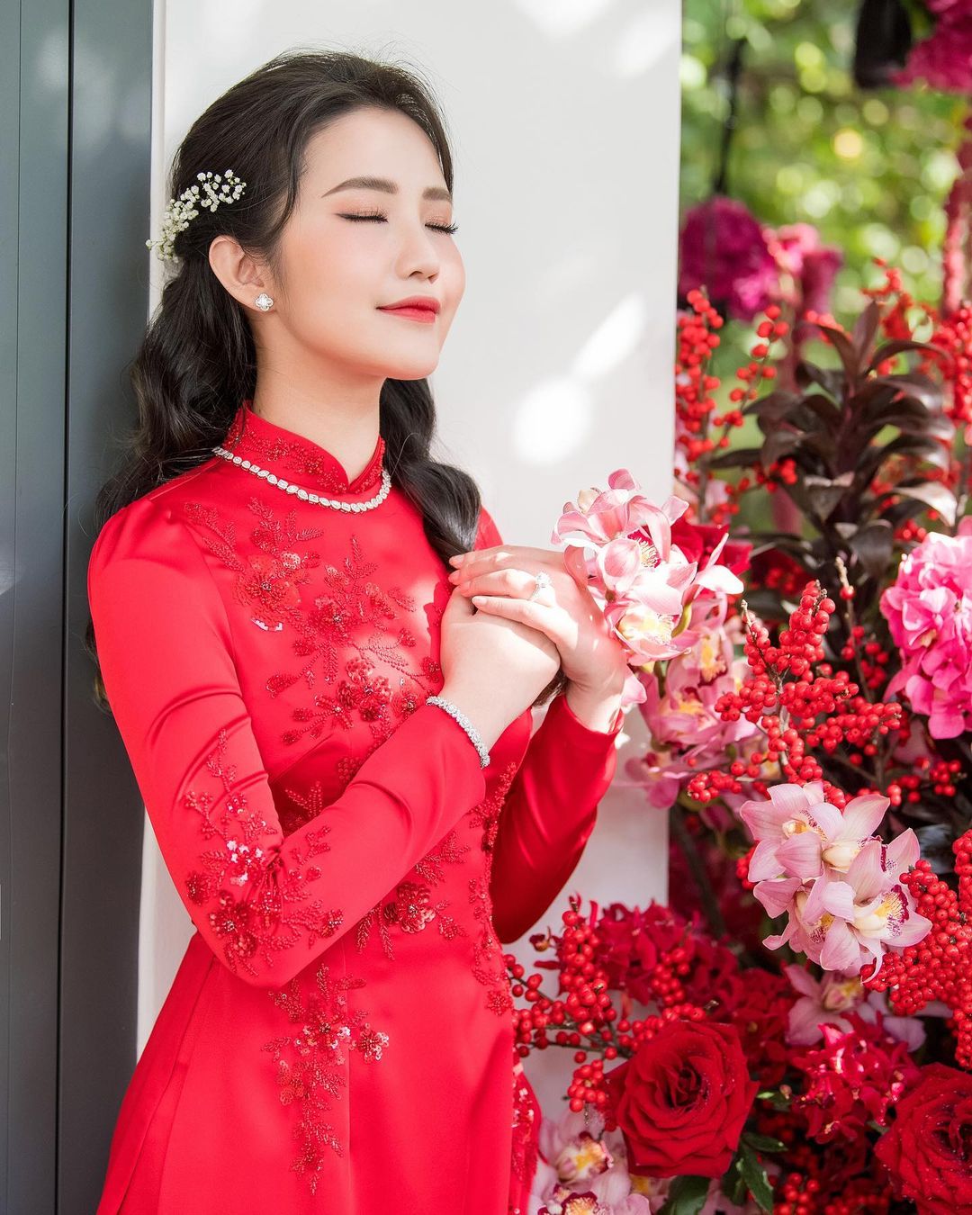 Cô dâu Primmy Trương xuất hiện đầy ngọt ngào trong buổi lễ rước dâu