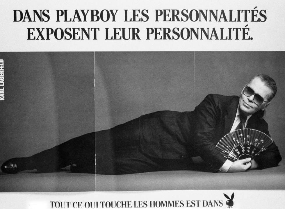 Karl trên bìa Playboy vào năm 1987. Trong trường hợp bạn chưa biết thì Playboy là tạp chí 18+ dành cho nam giới được sáng lập tại Mỹ bởi ông trùm trăng hoa Hugh Hefner.