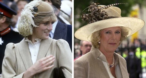 Công bằng mà nói, cả hai chiếc mũ trong ảnh đều không tôn lên vẻ đẹp của hai người phụ nữ. Dù ở lứa tuổi khác nhau, hai người vợ của Thái tử Charles đều lựa chọn trang phục tương tự nhau về kiểu dáng lẫn màu sắc.