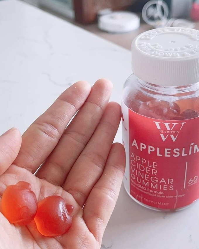 Kẹo dẻo giấm táo AppleSlim hỗ trợ giảm béo trong 45 ngày. Ảnh: HOVU.