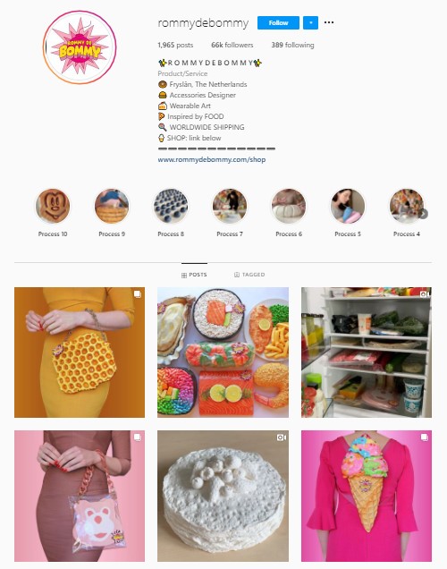 Trang Instagram của Rommy không khác gì của một food blogger bởi chúng tràn ngập những 'món đồ ăn'.