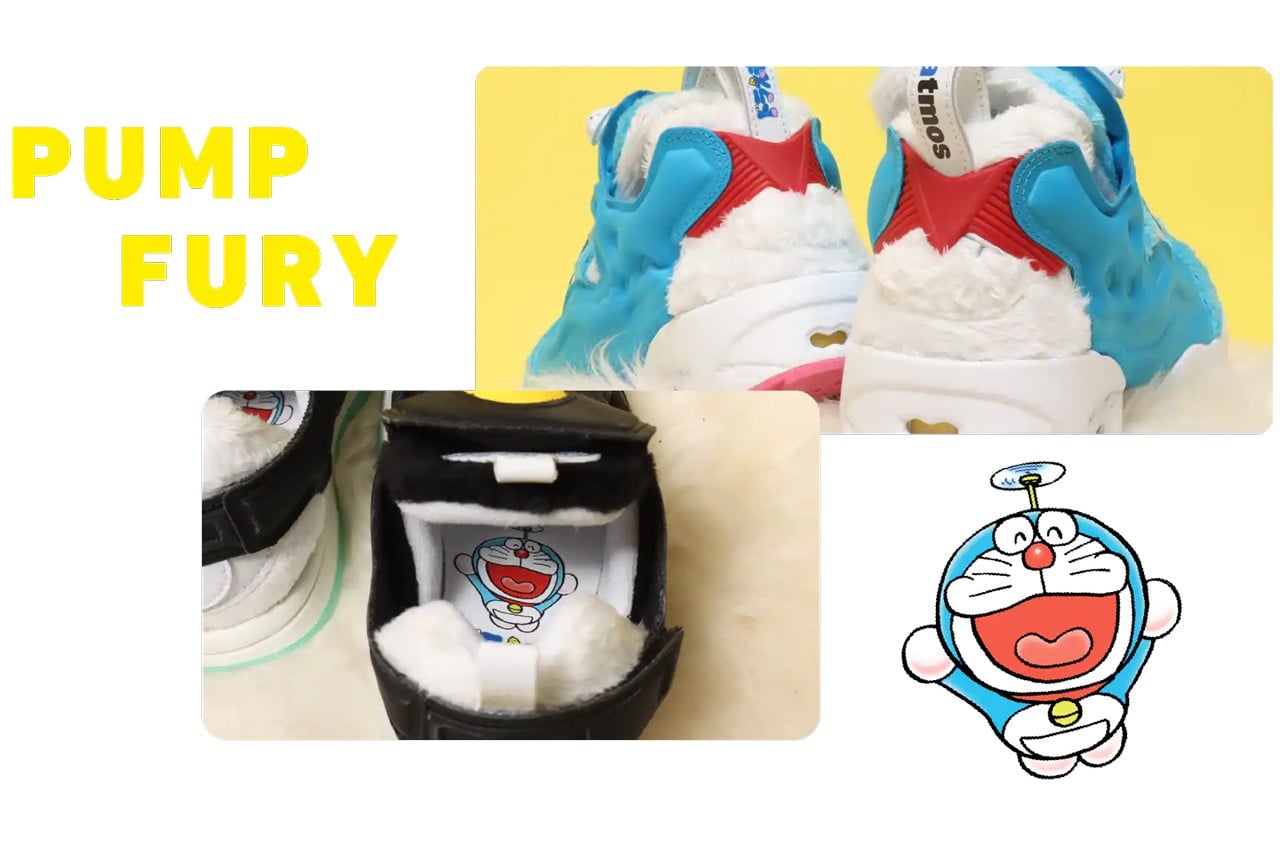 Bên trong lót giày cũng in hình chú mèo mày Doraemon đáng yêu.