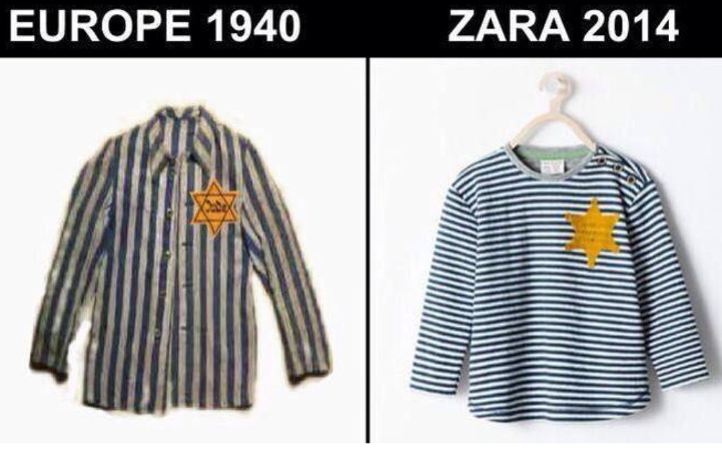 Chiếc áo của Zara bị cho là giống đồng phục của tù nhân tại trại tập trung Phát xít