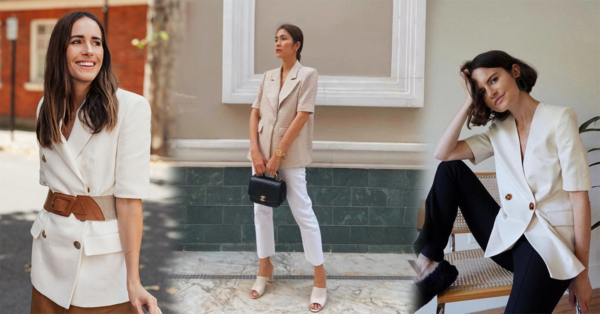 Phối đồ với blazer ngắn tay, item hot nhất mùa hè như thế nào? 
