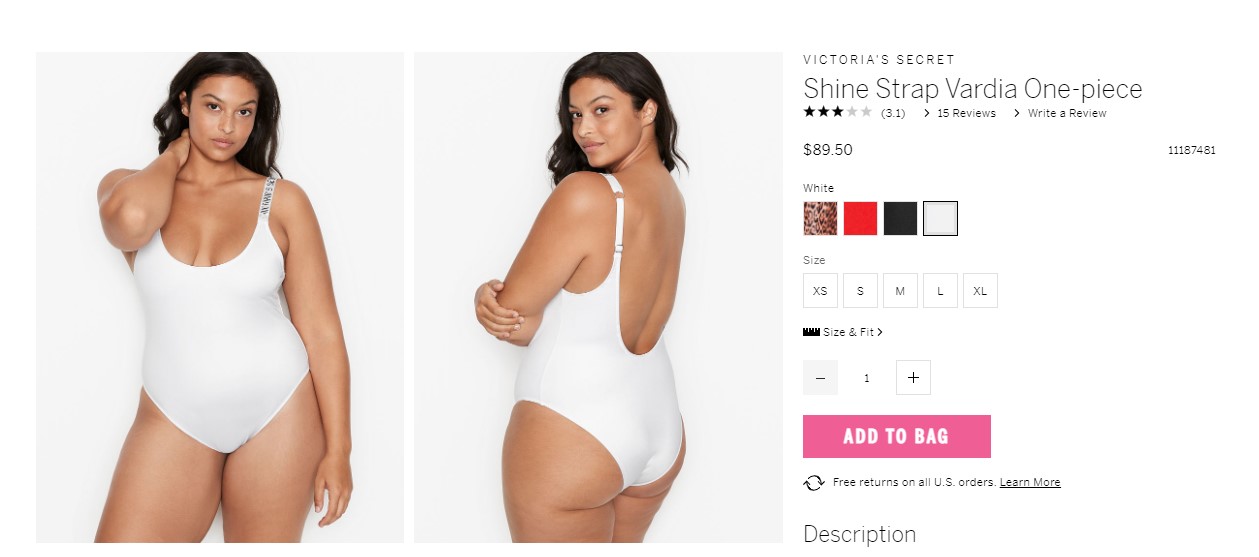 Dù bán đồ cho người ngoại cỡ những size lớn nhất của Victoria's Secret lại chỉ là XL