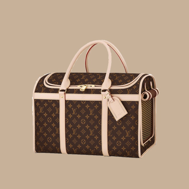 Chiếc túi vận chuyển của Louis Vuitton được làm bằng da thuộc, có thể chống nước và chống xóc. Giá của thiết kế này là 97 triệu đồng