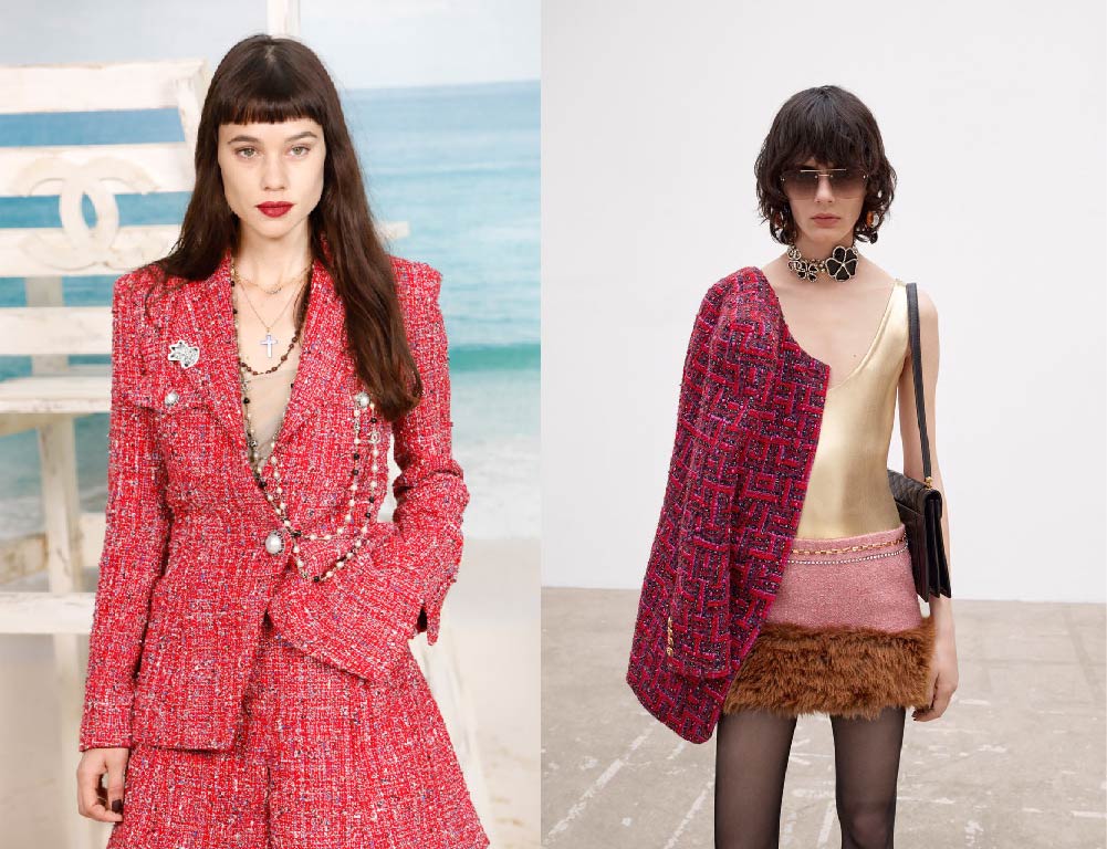 Hiện tại chỉ có thể gọi thiết kế của Saint Laurent (bên trái) là đồ knockoff của Chanel (bên phải), chứ khó lòng gọi là đồ đạo nhái