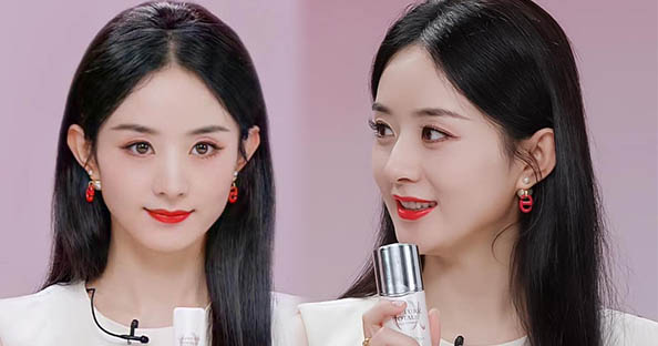 Triệu Lệ Dĩnh bị chê vì quảng bá đồ dưỡng da lại trang điểm dày "cả tấn" 