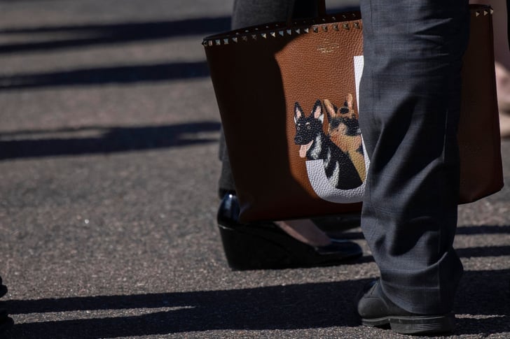 Bà Jill Biden đặt in hình hai chú cún cưng của mình cùng với chữ cái J lên túi xách. Được biết, giá của dịch vụ là 2200 USD (hơn 50 triệu đồng)