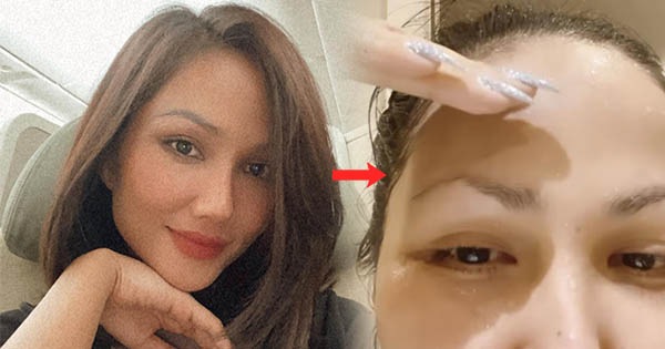 H'Hen Niê "khóc một dòng sông" khi mất một nửa lông mày 