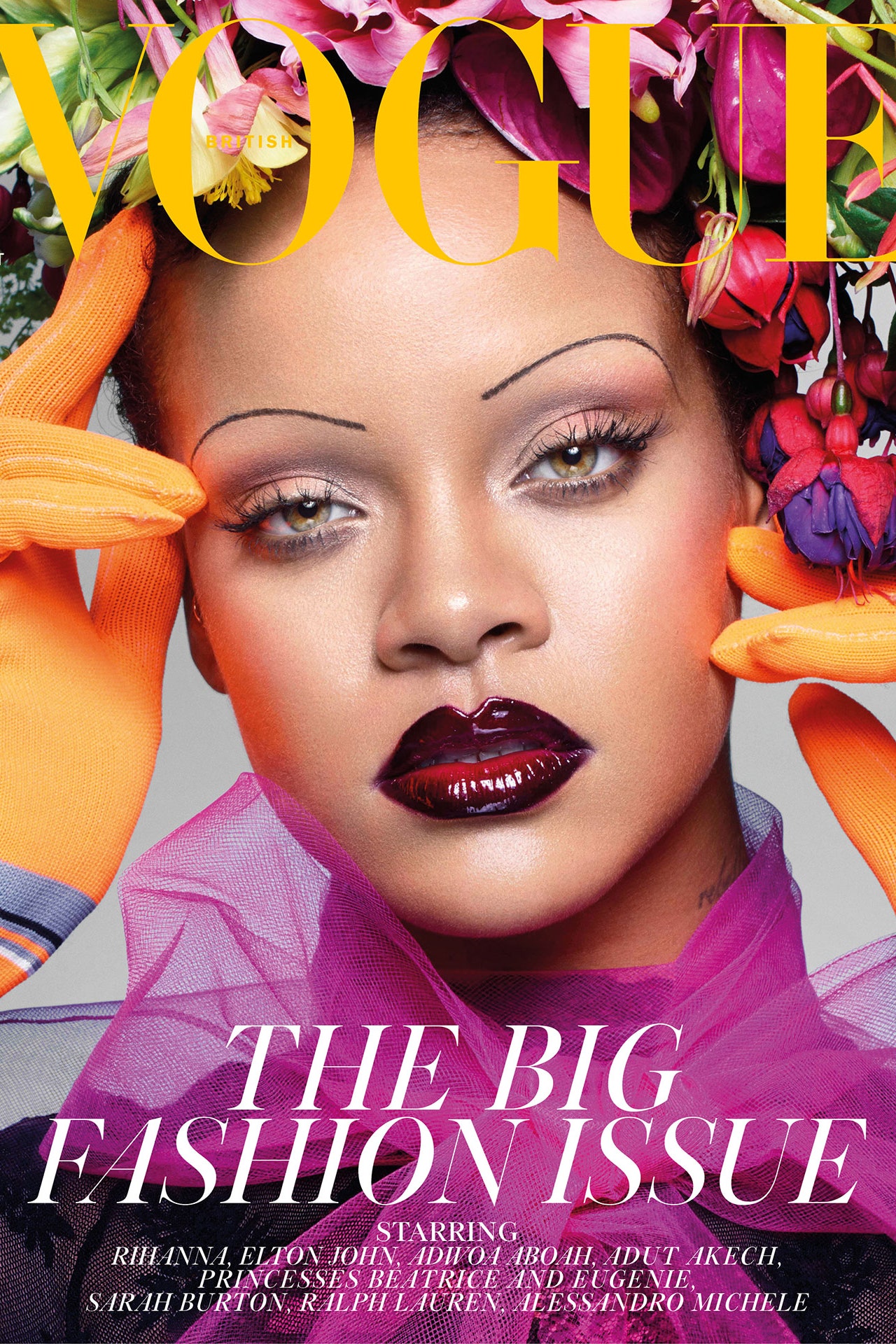 Trong lần đầu tiên xuất hiện trên bìa tạp chí Vogue Anh, 'nữ hoàng kem trộn' Rihanna lựa chọn một concept đầy ma mị.