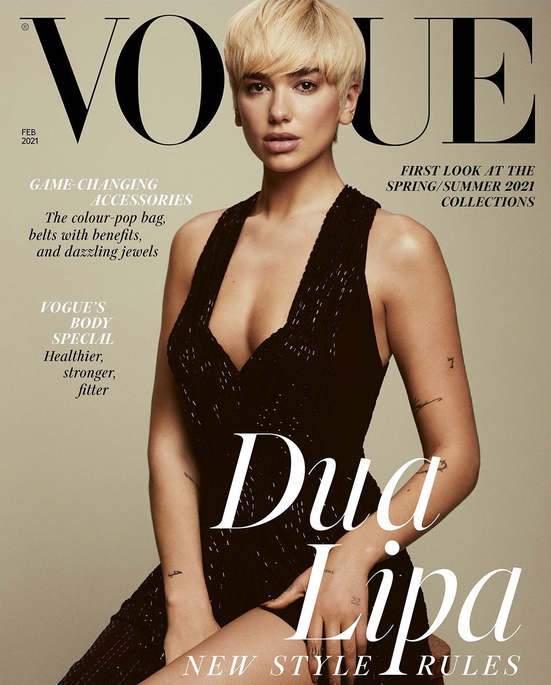 Đây là lần thứ hai Dua Lipa xuất hiện trên tạp chí Vogue Anh.