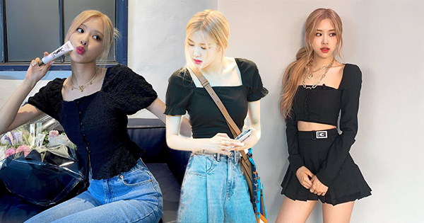 "Bánh bèo chúa" Rosé BLACKPINK đam mê blouse cổ vuông tay bồng 