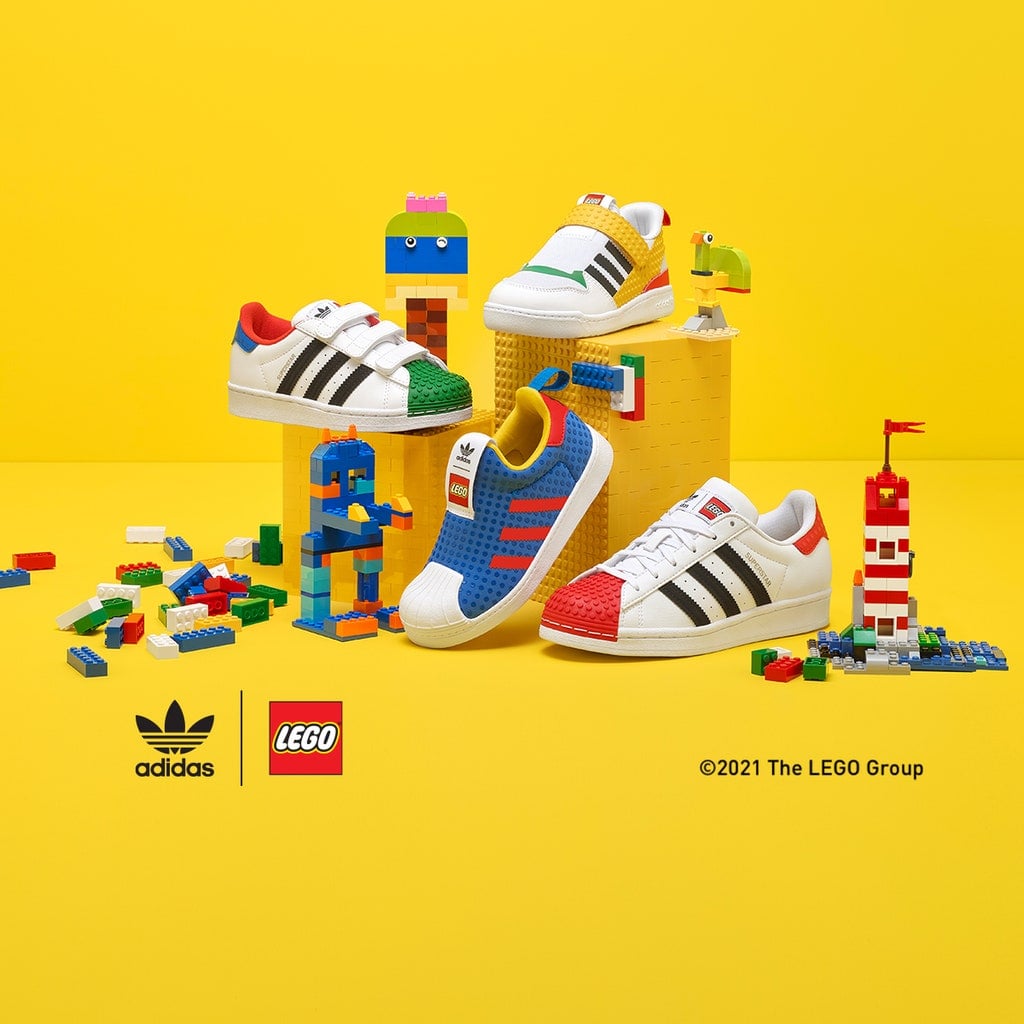 Adidas kết hợp cùng Lego cho ra mắt phiên bản giày Adidas Superstar giống như được tạo ra từ những miếng xếp hình.