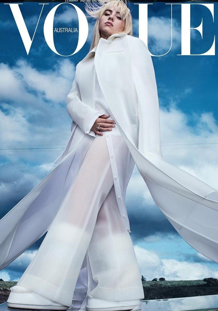 Trang ảnh bìa 'chất lượng' của Billie Eilish trên tạp chí Vogue Úc.