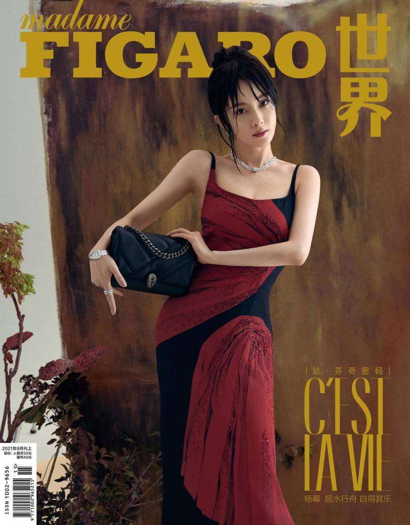 Từ đầu năm đến giờ, Dương Mịch đã xuất hiện trên bìa của 8 tạp chí lớn, trong đó có 3 bìa khai niên. Trong tháng 8, cô xuất hiện trên hai tạp chí, một là ELLE Trung (một trong ngũ đại tạp chí), và madame FIRAGO Trung (một trong nhị tiểu tạp chí).