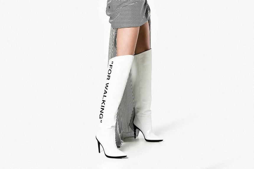 Thương hiệu Off – White không thể đăng ký bản quyền thương hiệu của dòng chữ 'For Walking'. Dòng chữ này xuất hiện khá nhiều trên các sản phẩm giày dép của thương hiệu thời trang đường phố Ý.