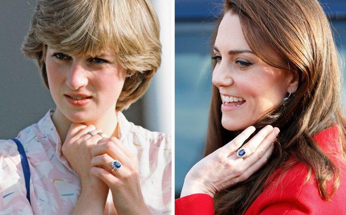 Thái tử Charles đã từng câu hôn công nương Diana bằng một chiếc nhẫn sapphire hình bầu dục 12 carat với 14 viên kim cương solitaire được đặt trong một dải vàng trắng. Sau này, Hoàng tử Williams cùng dùng chiếc nhẫn này để cầu hôn Kate Middleton.