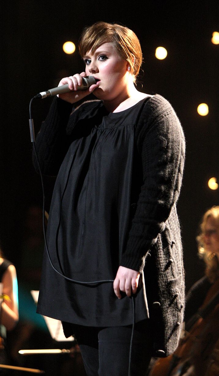 Adele vào nghề từ năm 17 tuổi. Thời điểm đó, nữ ca sĩ chưa thật sự chăm chút cho ngoại hình. Cô chỉ tập trung vào giọng hát của mình.