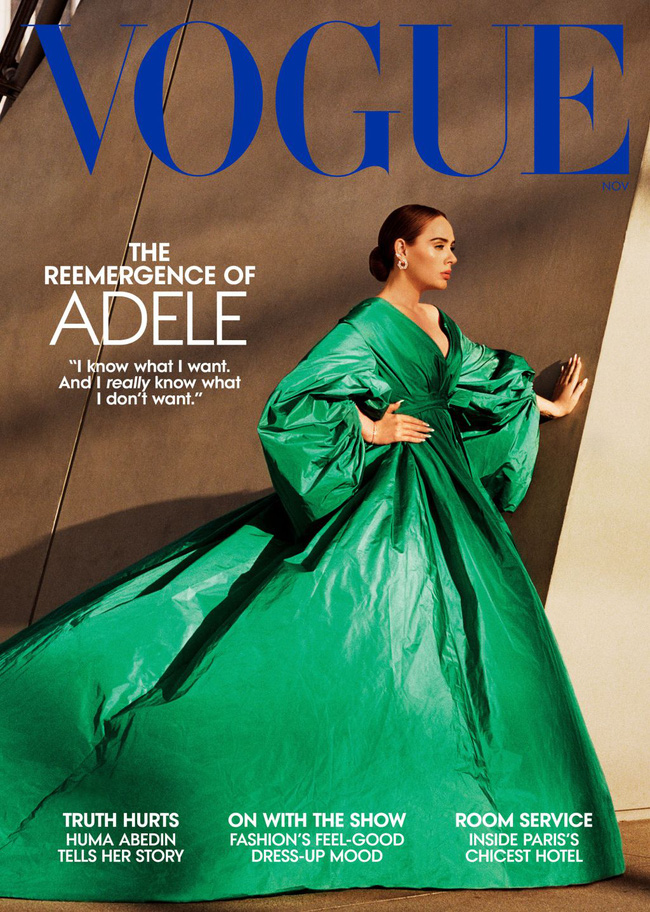 Adele làm nên lịch sử khi trở thành người đầu tiên cùng lúc xuất hiện trên bìa Vogue Mỹ và Vogue Anh