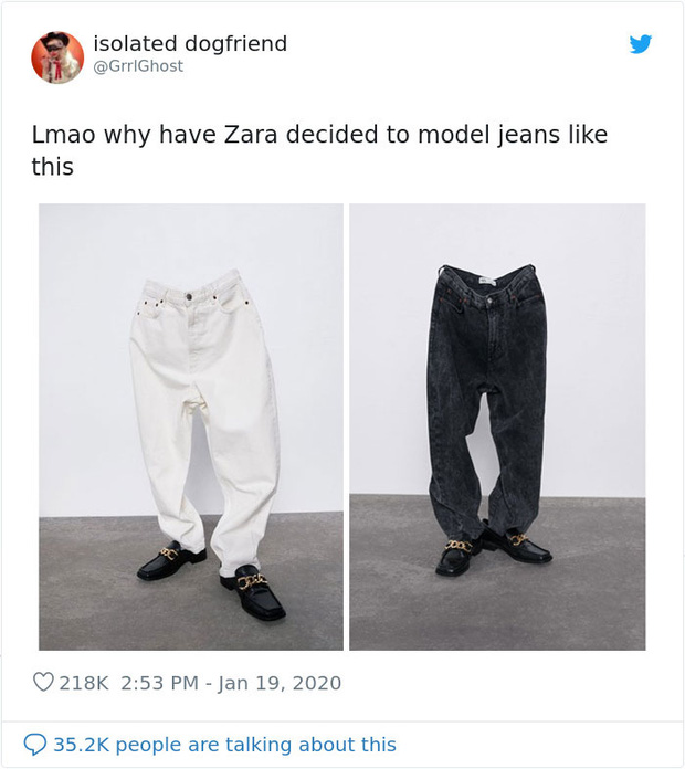 Nhiều khách hàng đã phải tweet lại những bức ảnh vô cùng hài hước của Zara.