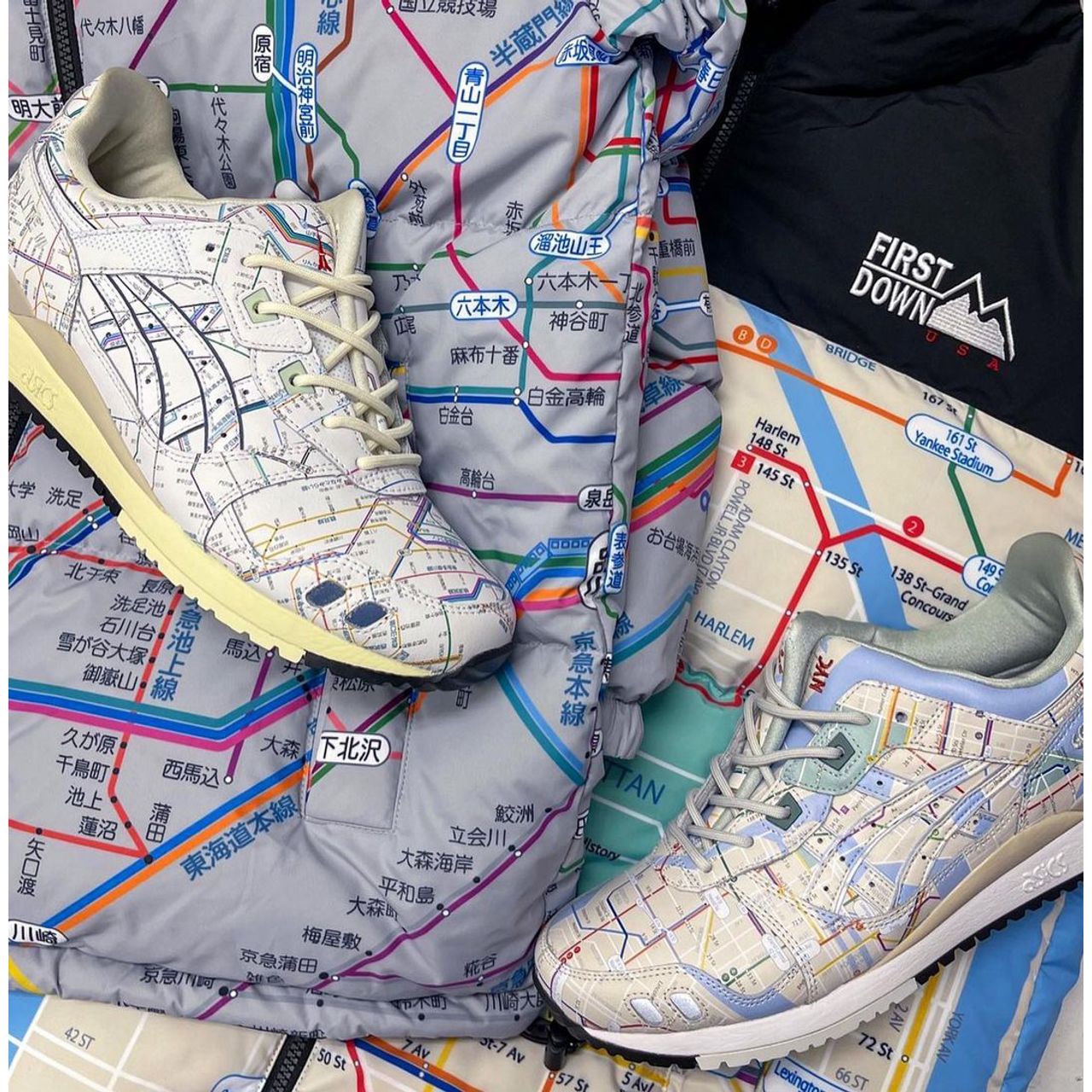 Những đường ray sắc màu, đặc trưng cho bản đồ tàu điện ngầm của Tokyo xuất hiện dày đặc trên đôi giày sneakers này và tạo nên một điểm nhấn thú vị. Thiết kế giày sneakers tối giản nên phù hợp cho nhiều hoạt động thể thao khác nhau.