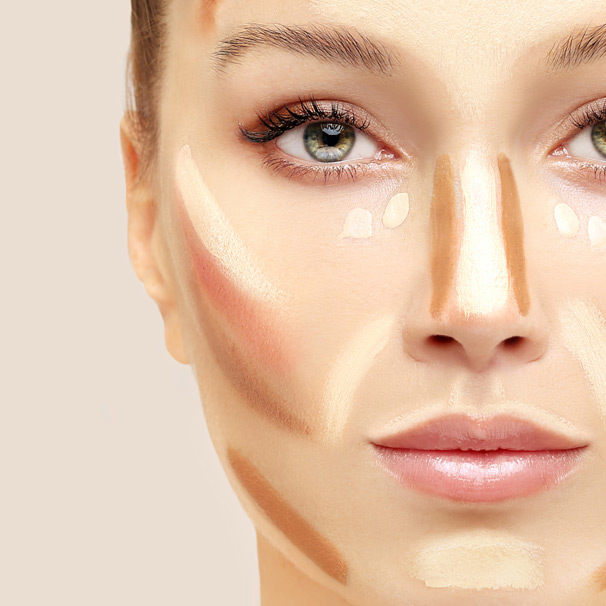 Gương mặt có thể thay đổi nếu sử dụng contour hoặc highlight.