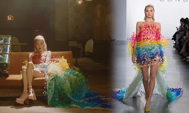 Chiếc váy mà Rosé mặc trong MV Gone có giá 600 triệu đồng. Đây là thiết kế của Công Trí