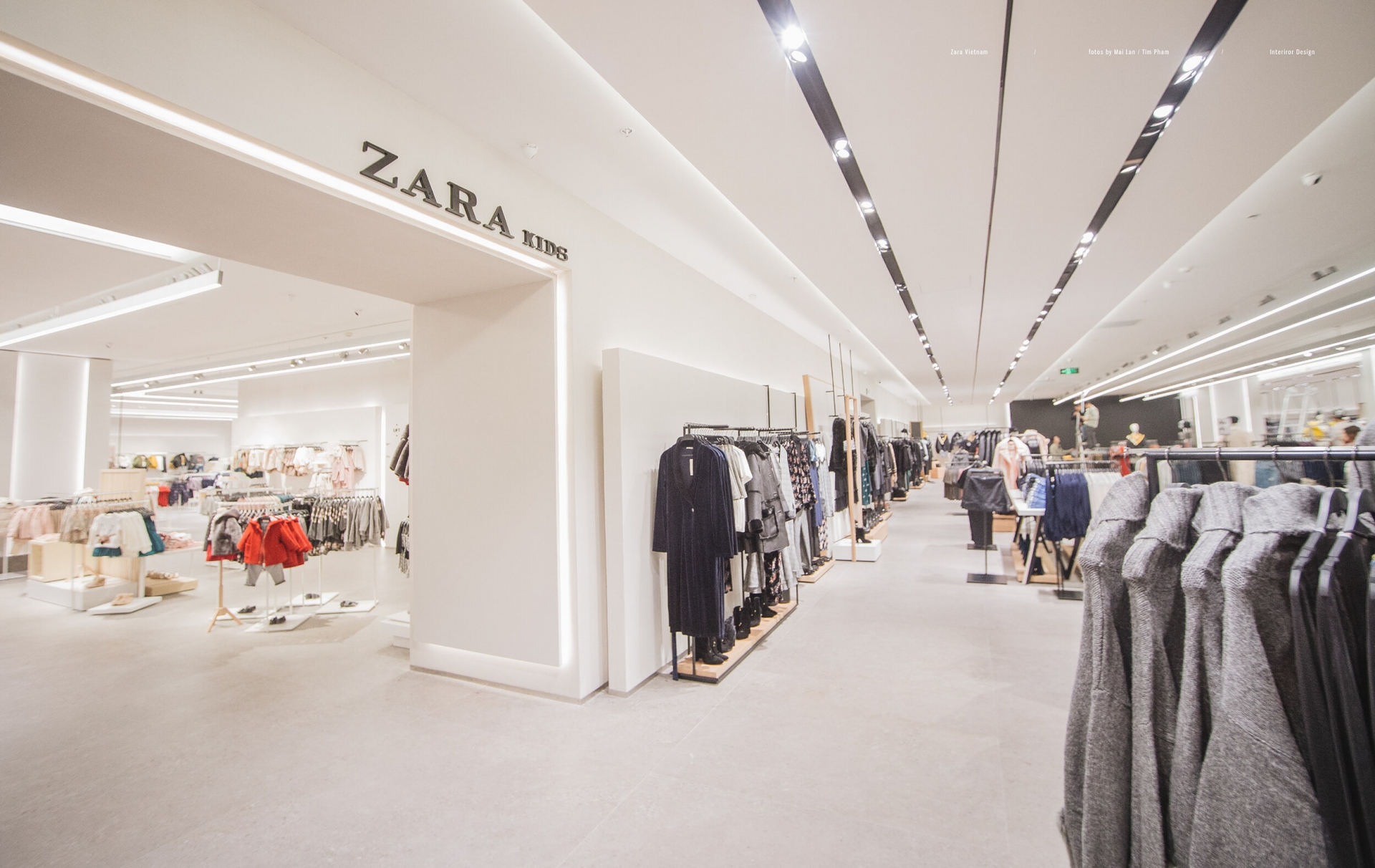 Không gian bài trí cửa hàng Zara.
