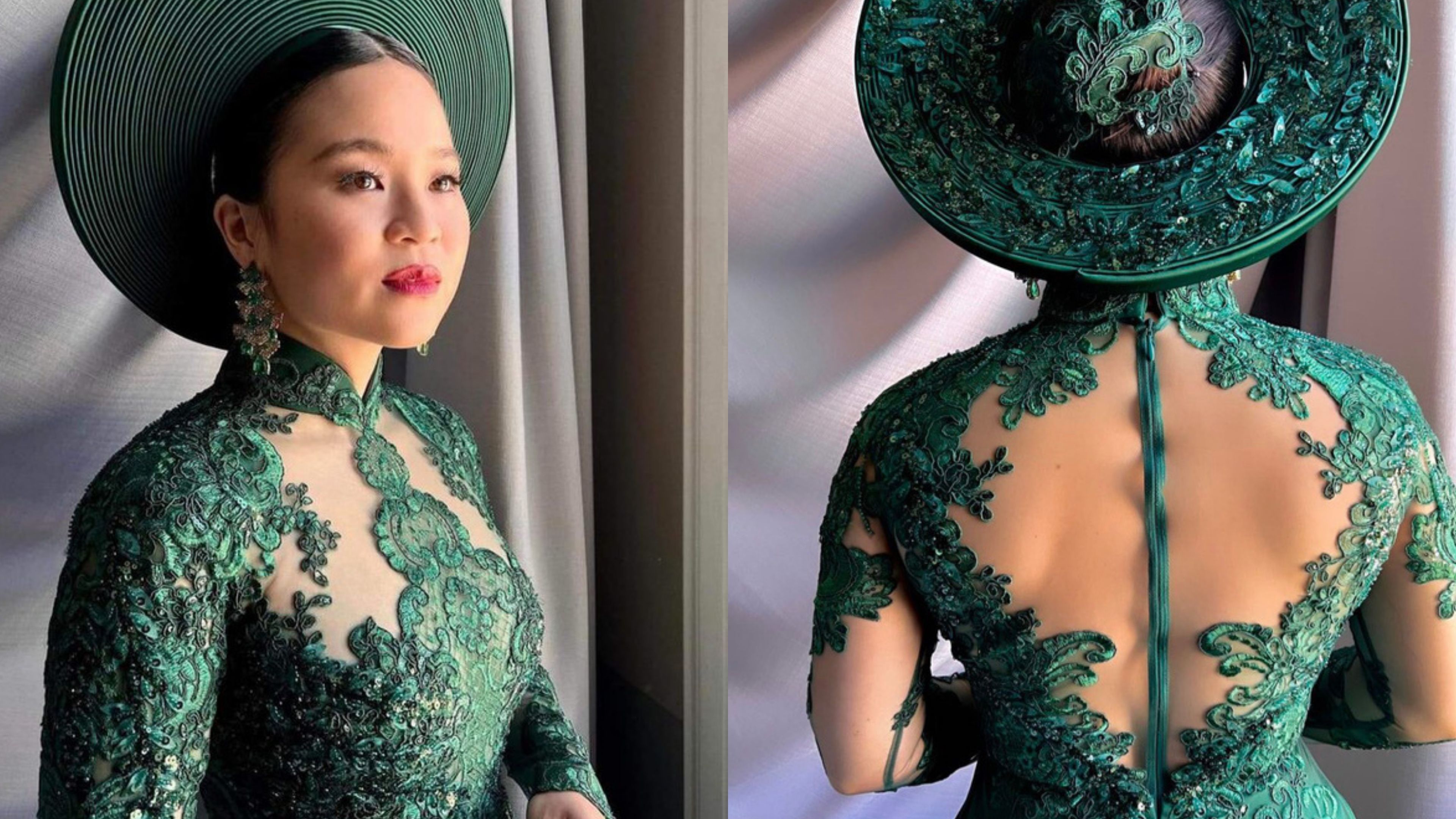 Lần đầu tiên trong lịch sử: Áo dài xuất hiện trên thảm đỏ Oscar