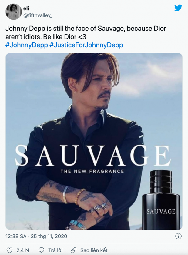 Johny Depp vẫn là gương mặt vàng khi quảng bá Dior
