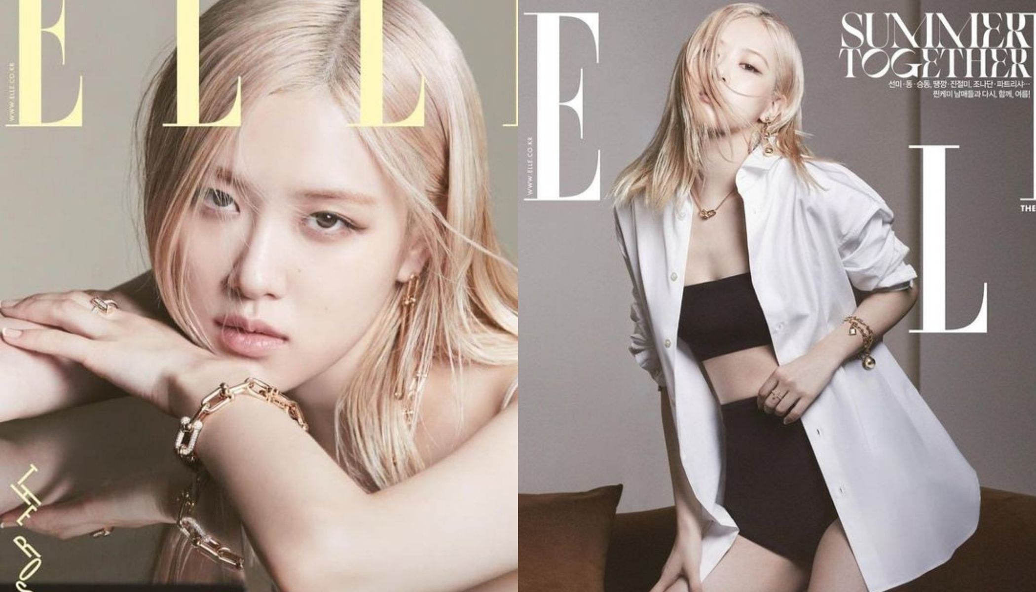 Rosé "lấp lánh" trên bìa tạp chí Elle tháng 5 