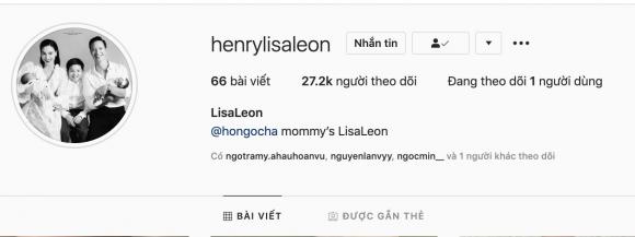 Hà Hồ đã đổi tên tài khoản instagram của hai con từ leonlisafamily thành henryleonlisa khiến mọi người thích thú. Vì nó chứng tỏ cô luôn công bằng và muốn kết nối các con với nhau.