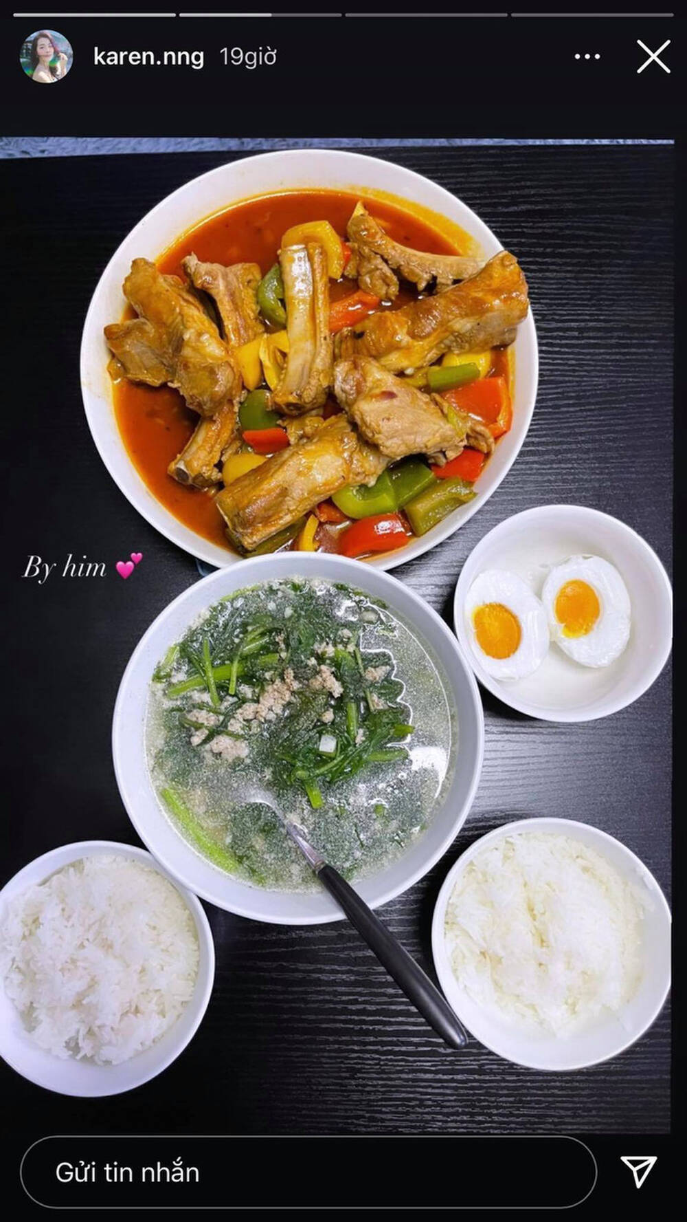 Thành quả từ tài nấu ăn của bạn trai Karen Nguyễn