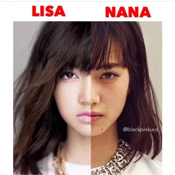 Fan ngỡ ngàng khi Nana và Lisa giống nhau đến từng chi tiết trên gươn mặt